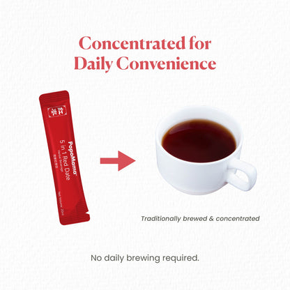 PopoMama 5 in 1 Red Date Herbal Beverage (20ml × 7)