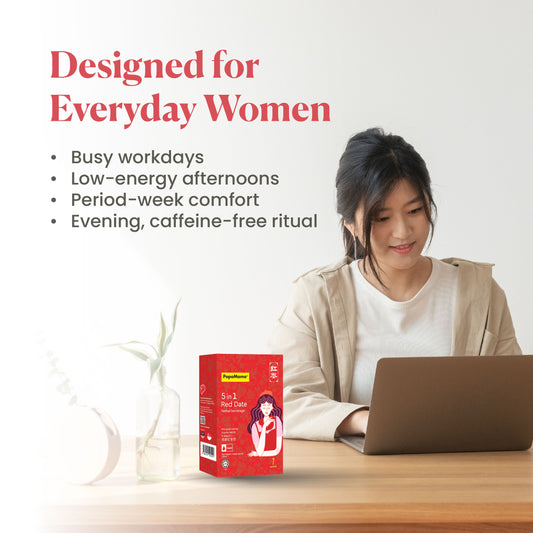 PopoMama 5 in 1 Red Date Herbal Beverage (20ml × 7) – Daily Replenishment for Vitality & Radiance