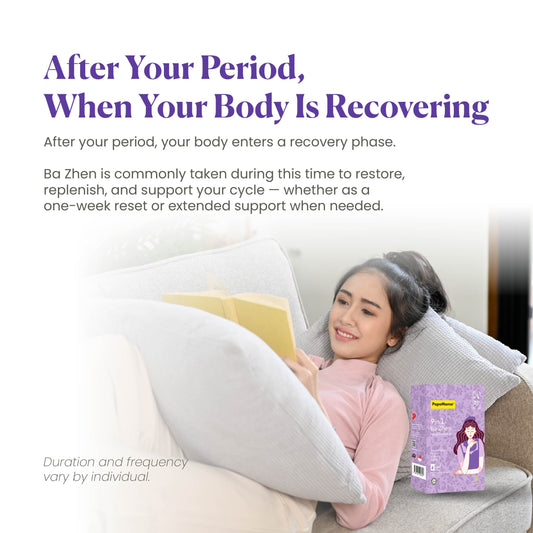 PopoMama 9 in 1 Ba Zhen Herbal Beverage (20ml × 7) – Cycle Support for Times You Need More